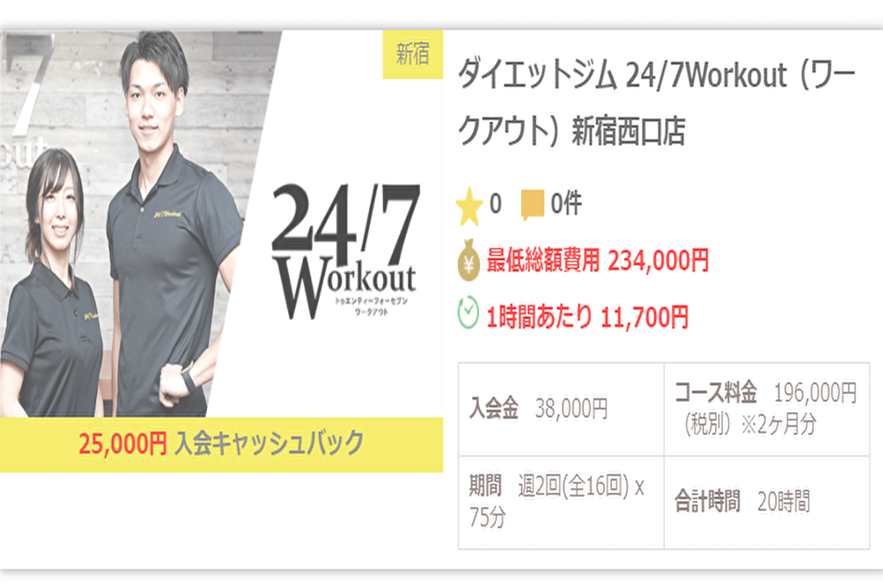 GYMEキャンペーン対象パーソナルジム